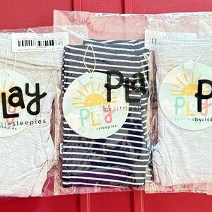 Little Sleepies Striped and Solid leggings bundle.